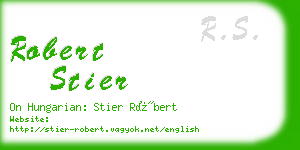 robert stier business card